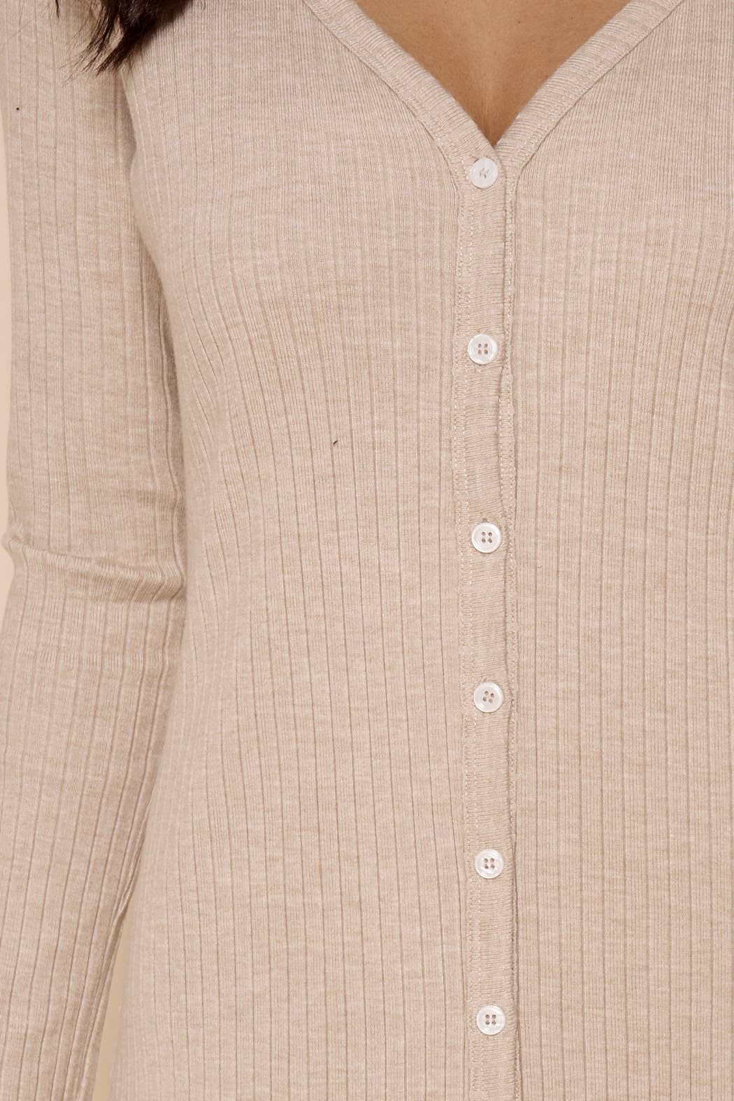 Ribbed Texture Cardigan Dress - Image 3