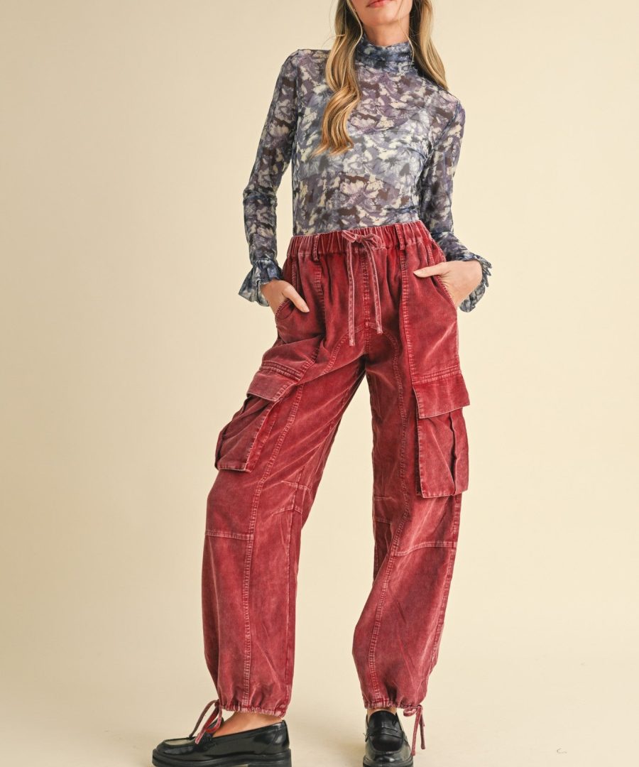 Ruffled-cuff Bohemian Floral Sheer Top