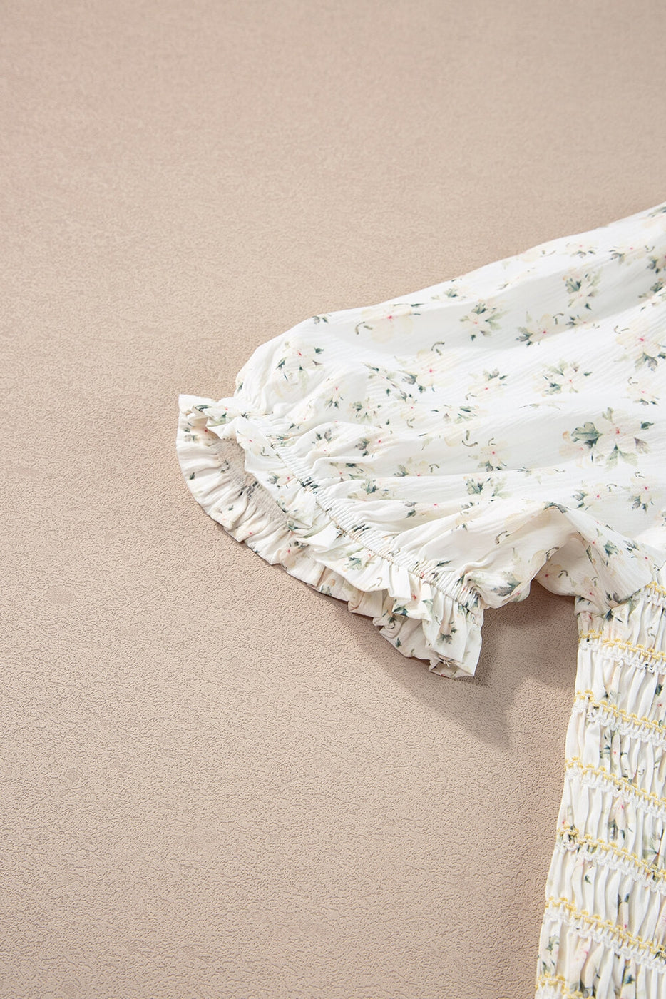 Bohemian Smocked Puffed Sleeve Square-neck Floral Maxi Dress - Image 5