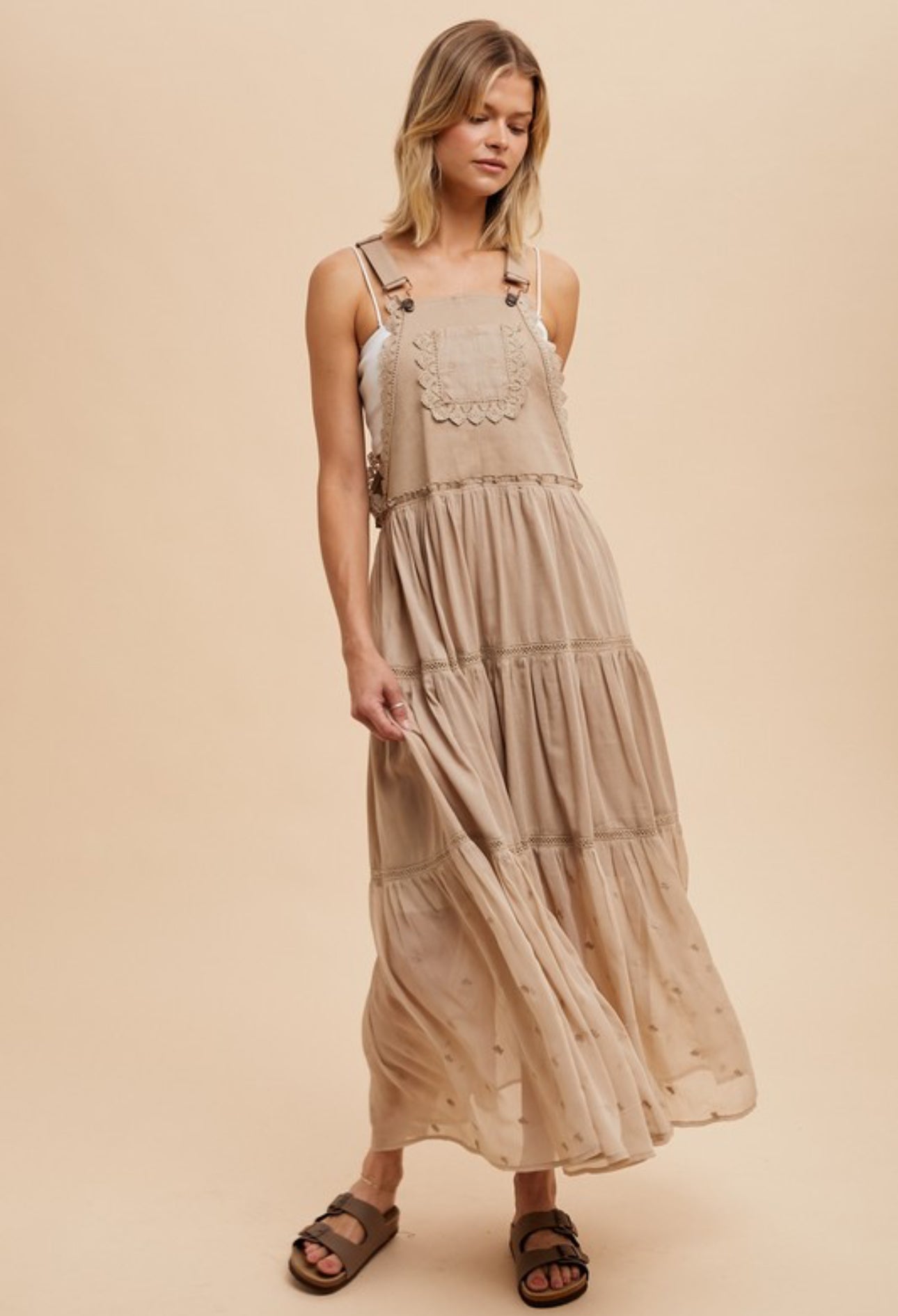 Bohemian Tiered Lace-detail Maxi Dress - Image 2