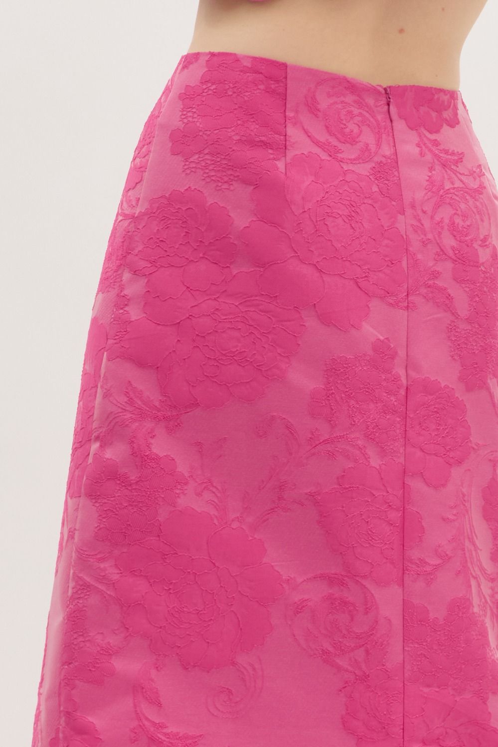 Scalloped-hem Floral Jacquard Midi Skirt - Image 13