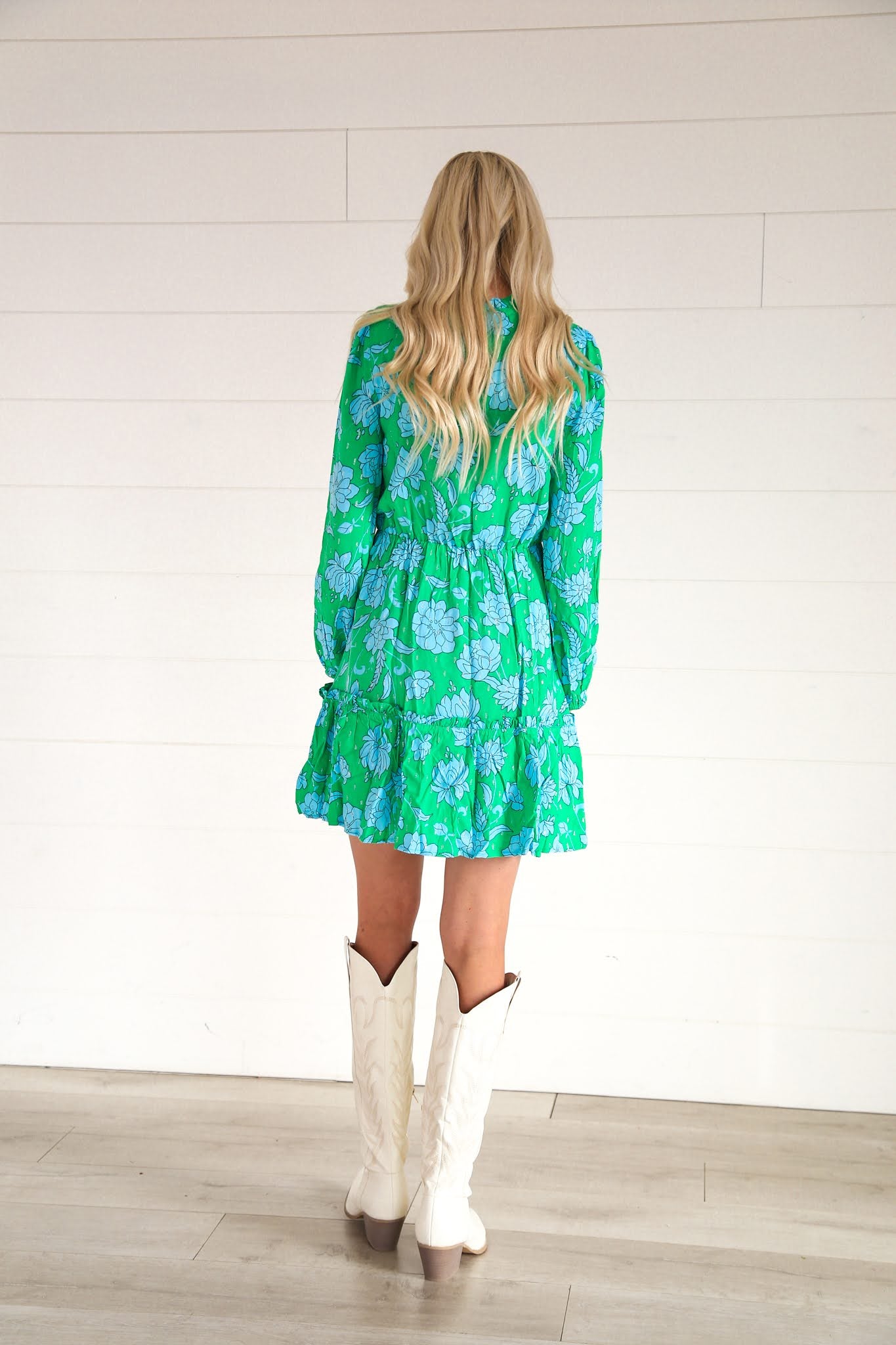 Ruffled Floral Tiered Mini Dress