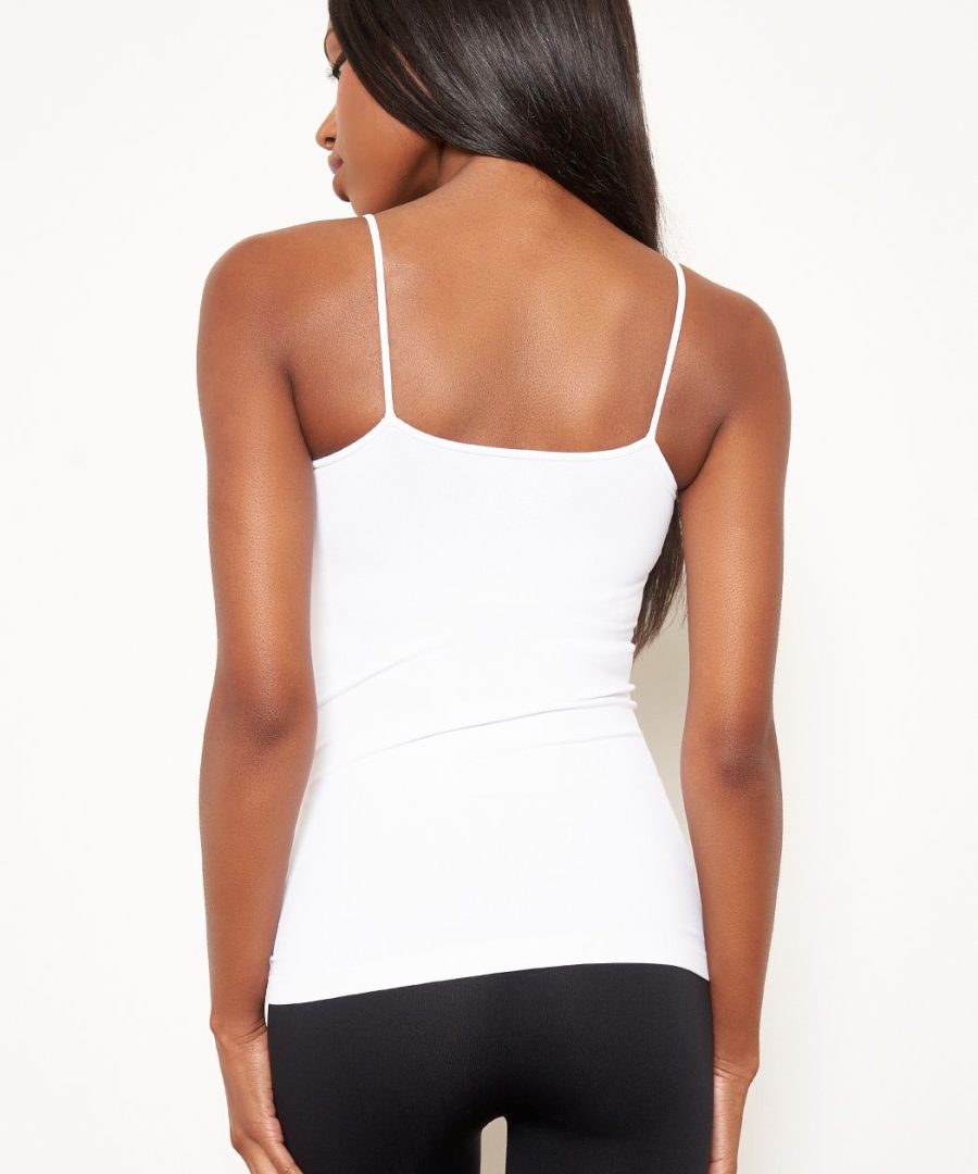 Square-neck Spaghetti Strap Ribbed Camisole