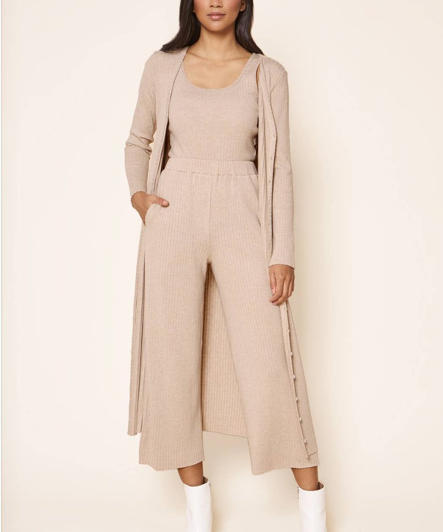 Ribbed Texture Cardigan Dress