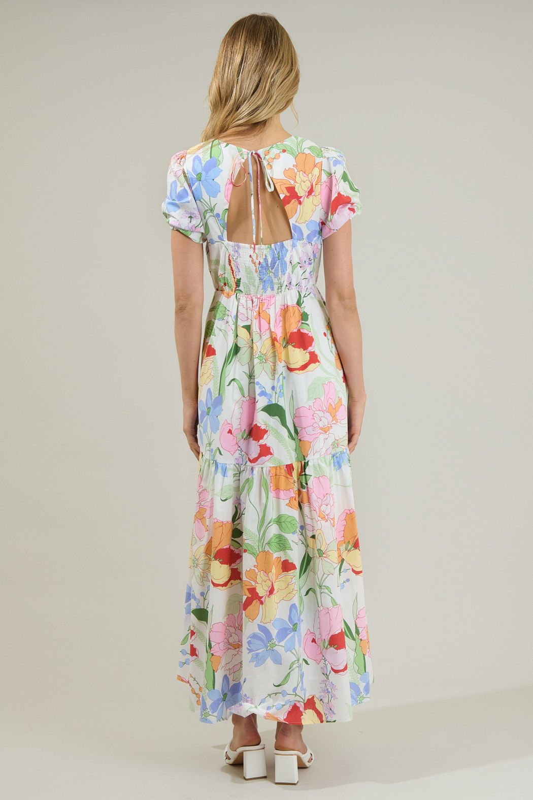 Keyhole-back Floral Maxi Dress - Image 3