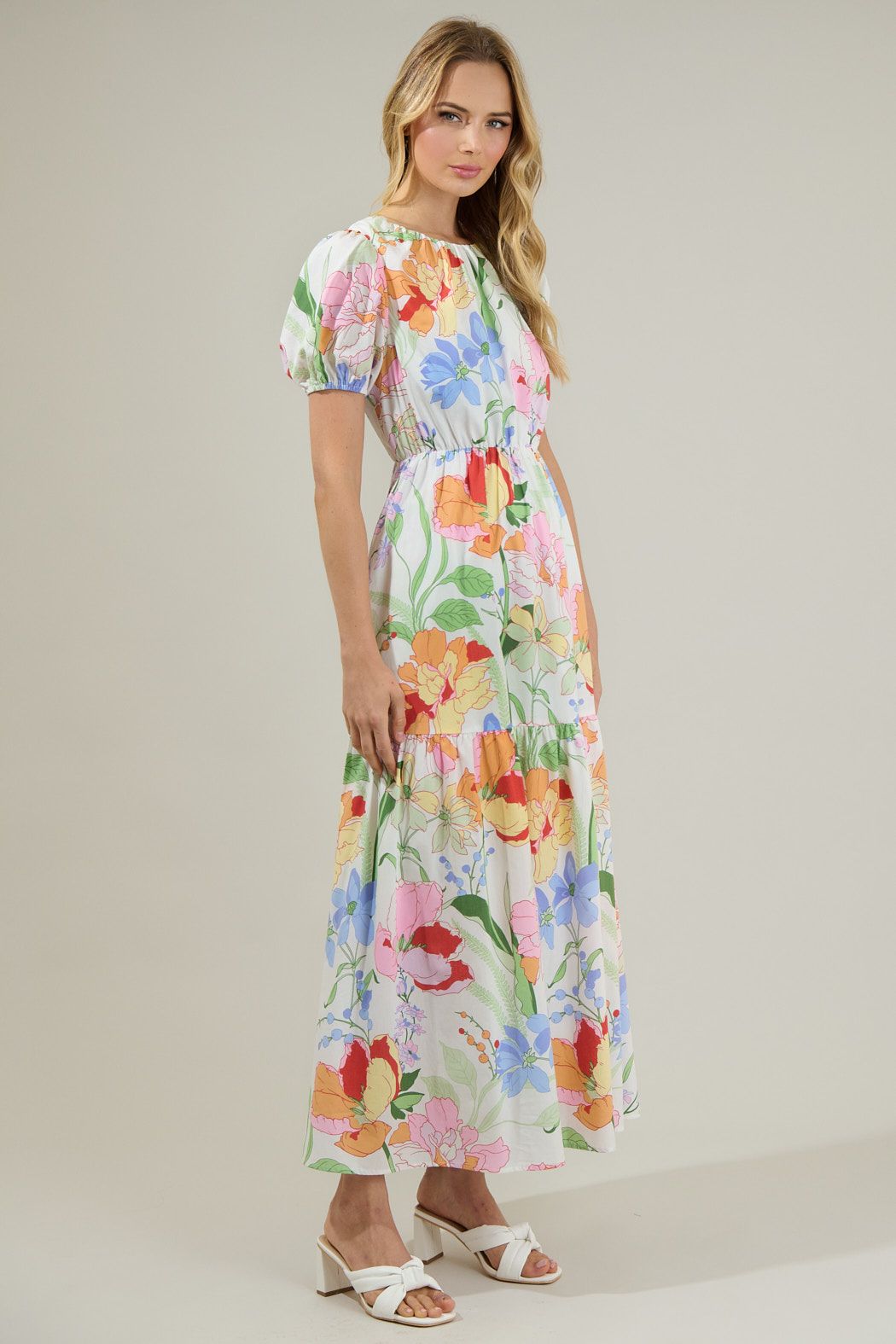 Keyhole-back Floral Maxi Dress - Image 4