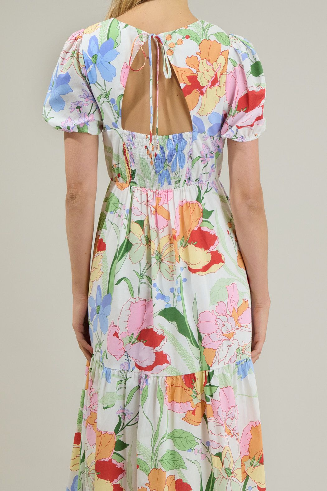 Keyhole-back Floral Maxi Dress - Image 2